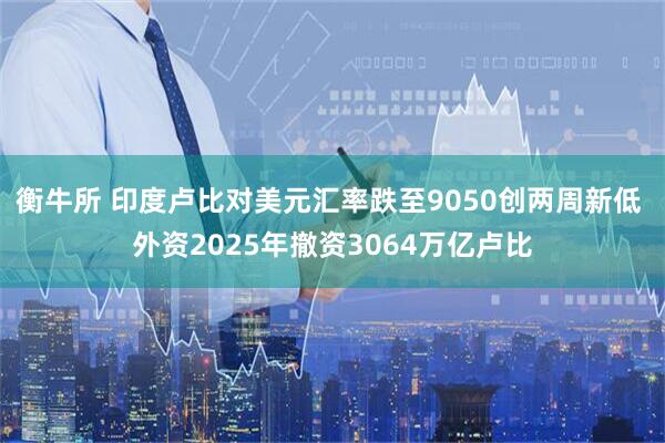 衡牛所 印度卢比对美元汇率跌至9050创两周新低 外资2025年撤资3064万亿卢比